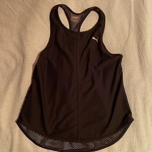 Black Mesh back PUMA workout top